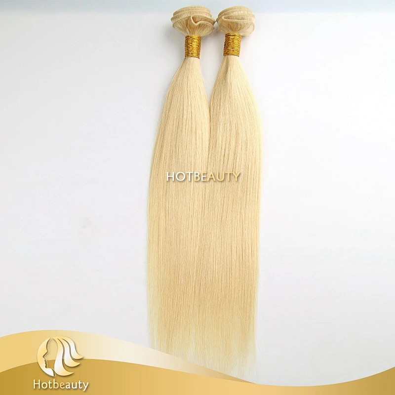 Hot Selling Remy Cheap Beauty Hair, Unprocessed Blonde Russian Virgin Hair Straight Wave Hair Extension