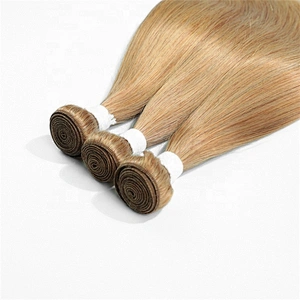 Wholesale virgin human hair colored human hair bundles golden blonde hair color for women