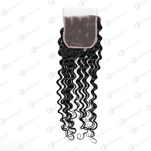 Hot Beauty Hair Raw Cambodian Wigs Closure Wig Deep Wave Lace Front Wig  For Women