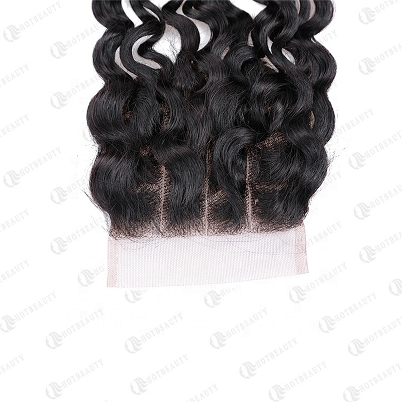Hot Beauty Hair Cambodian Curly Hair Bundles With Closure  Water Wave Human Hair Wigs For Women