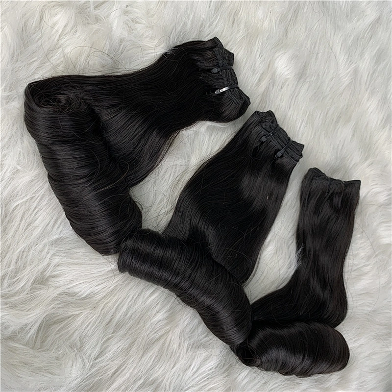 Hot Beauty Wholesale Raw Virgin Funmi Human Hair Super Double Drawn Hair Extensions, Cuticle Aligned Double Drawn Hair