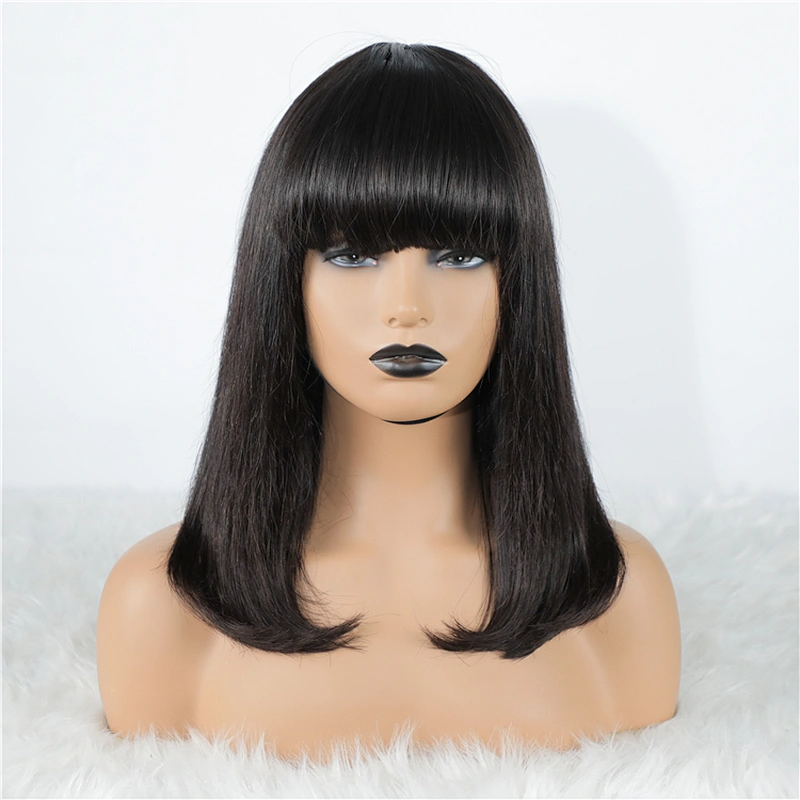 Hot Beauty Natural Hair Vietnam Wig Hair Extension Wigs Human Hair Wigs with Fringes