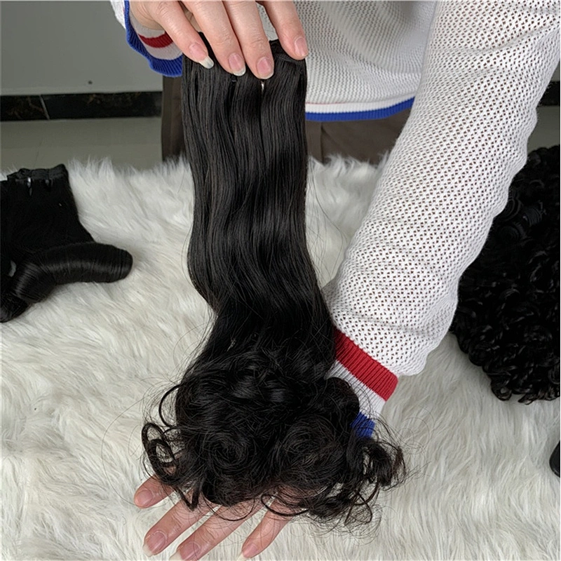 Hot Beauty Wholesale Raw Virgin Funmi Human Hair Super Double Drawn Hair Extensions, Cuticle Aligned Double Drawn Hair