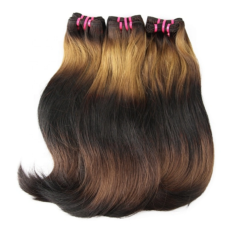 5 T Color Funmi Style Straight Super Double Drawn Virgin Cuticle Aligned Hair Human Hair Extension