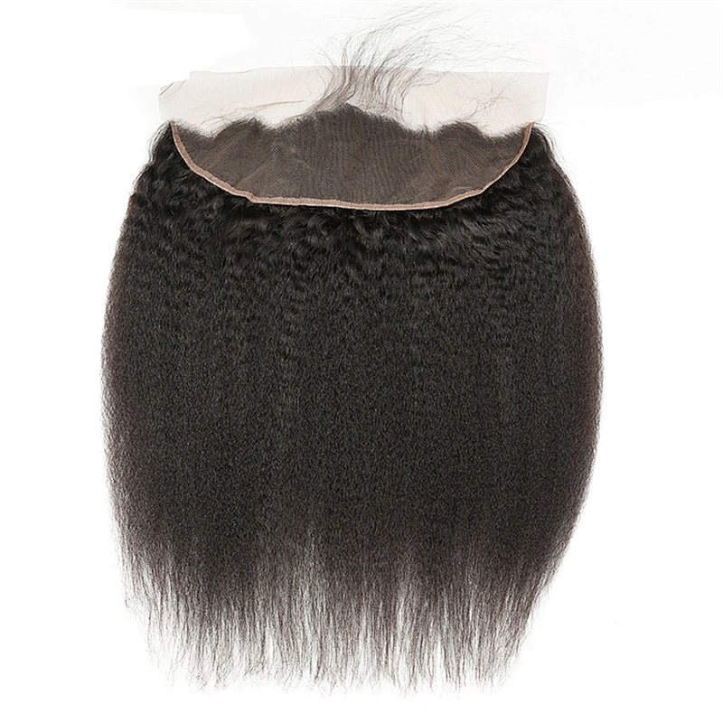 Hot Beauty Kinky Straight Swiss Lace Frontal 13x4 Ear To Ear Frontal Closure Hair