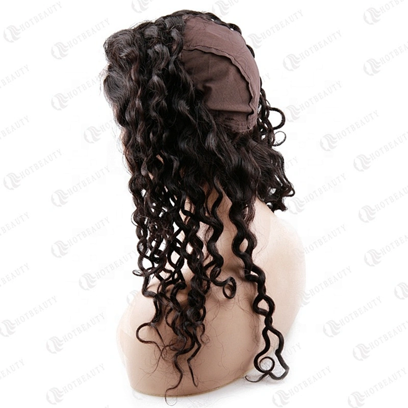 Wholesale Hot Beauty Frontal Cuticle Aligned Hair 360 Wigs Human Hair Lace Frontal Closure With Cap Water Wave For Women