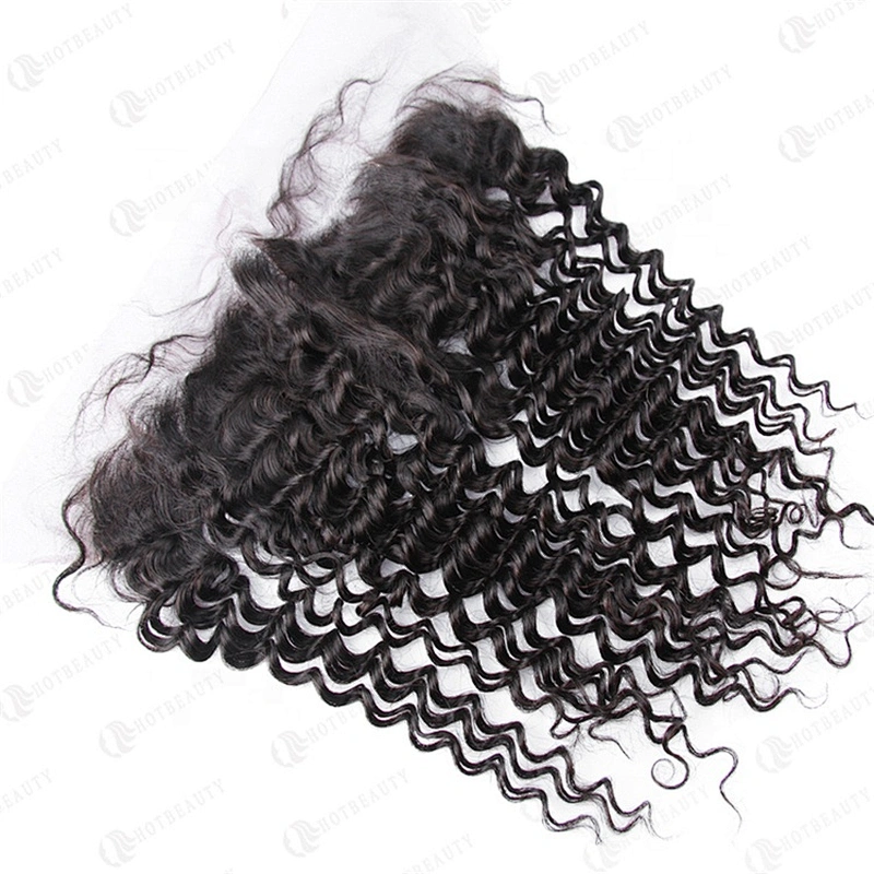 Wholesale 100% Virgin Brazilian Hair In China Cuticle Aligned Hair Best One Donor Lace Frontal Natural Black Deep Wave For Women