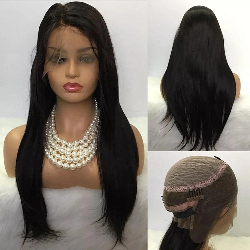 180% Density Glueless 360 Lace Frontal Wig Virgin Cuticle Aligned Silky Straight Human Hair Wigs