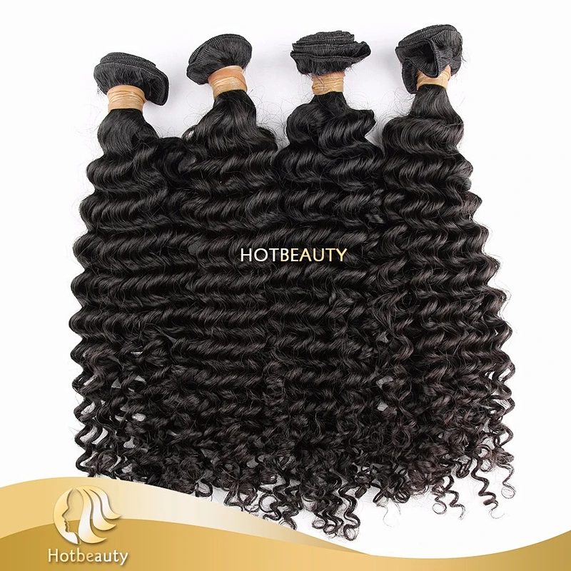 Brazilian Hair 10''-30'' are Available, Raw Brazilian Deep Wave Human Hair Extension for Black Women