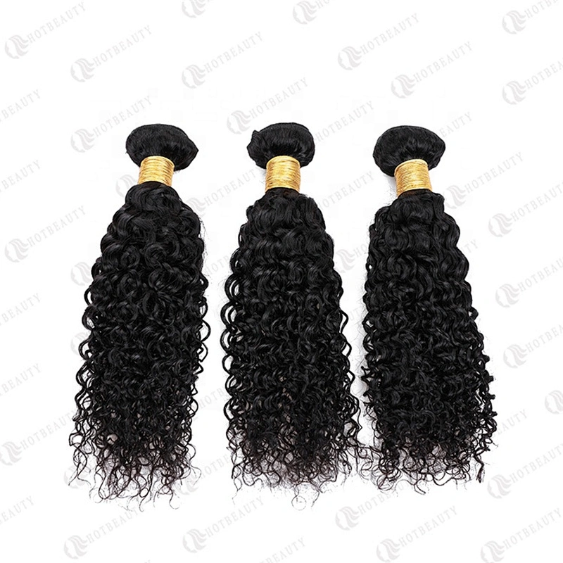 Hot Beauty Hair Wholesale Cambodian Hair Full Lace Wig Weave Bundle With Closure Jerry Curl Bundles  For Women