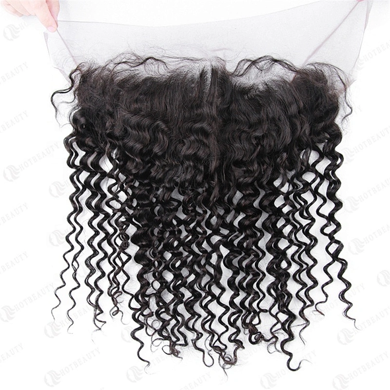 Wholesale 100% Virgin Brazilian Hair In China Cuticle Aligned Hair Best One Donor Lace Frontal Natural Black Deep Wave For Women