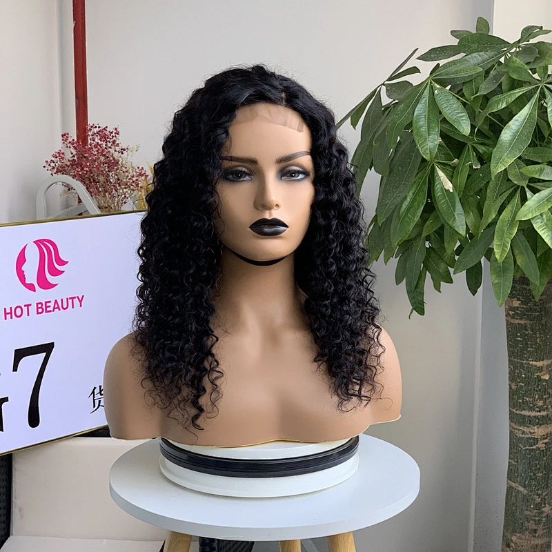 Wig human hair lace front wig cap