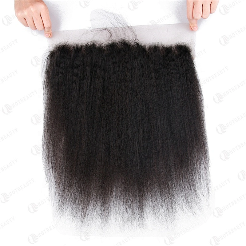 Hot Beauty Hair Wholesale Peruvian Kinky Straight Frontal And Bundles For Women