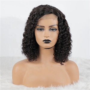 New Arrival 2020  No Chemical Unprocessed Wholesale Virgin Hair Vendors Deep Wave Lace Closure Wig For Women