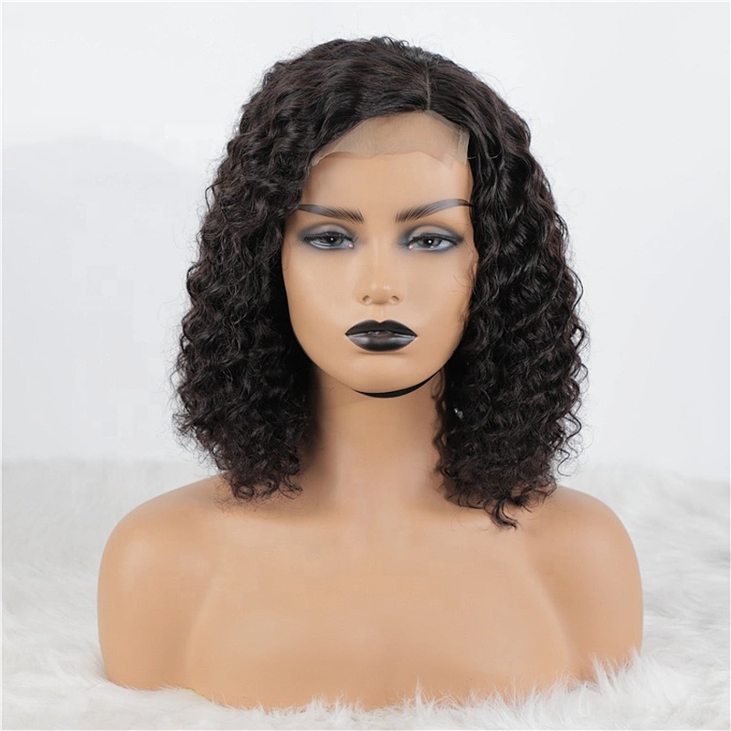 New Arrival 2020  No Chemical Unprocessed Wholesale Virgin Hair Vendors Deep Wave Lace Closure Wig For Women