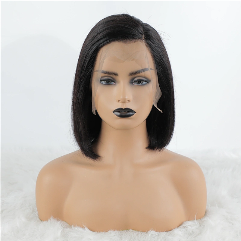 Hot Beauty 10 Inch Short Bob Wigs Human Hair Lace Front For Black Women Weaves and Straight Lace Front Wig