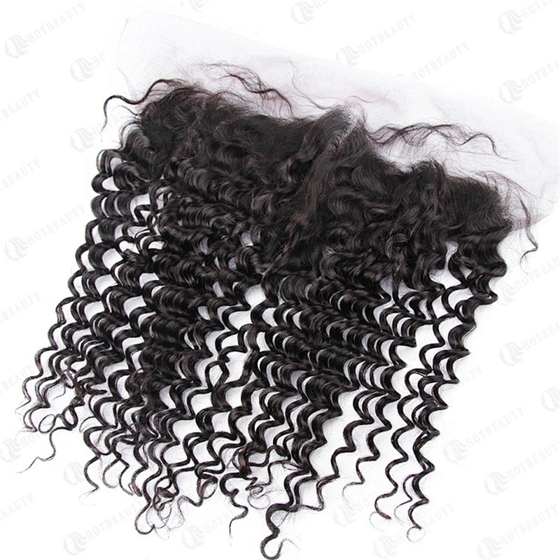 Wholesale 100% Virgin Brazilian Hair In China Cuticle Aligned Hair Best One Donor Lace Frontal Natural Black Deep Wave For Women