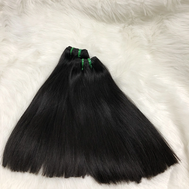 Raw Virgin Vietnam Hair Extension Super Double Drawn Bone Straight Hair Bundles With Closure