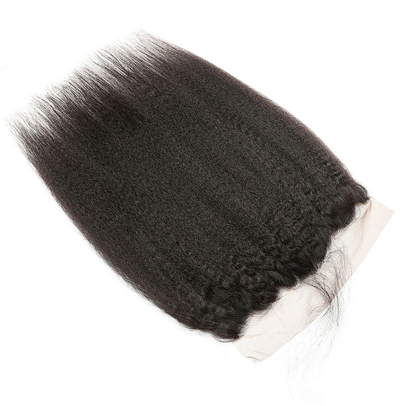 Hot Beauty Kinky Straight Swiss Lace Frontal 13x4 Ear To Ear Frontal Closure Hair