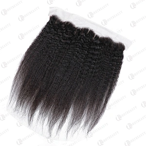 100% Virgin Remy Hair Cuticle Aligned Hair Cheaper Brazilian Hair In China Lace Frontal Natural Black Kinky Straight For Women