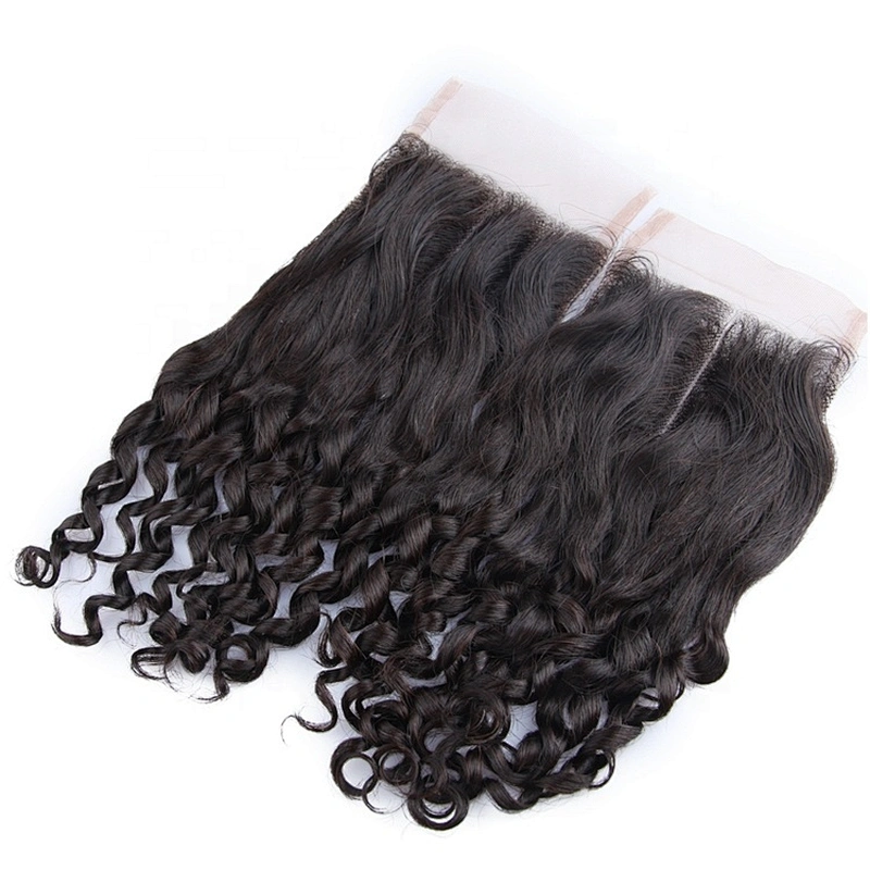 100% Virgin Cuticle Aligned Human Hair Closure Double Drawn Hair