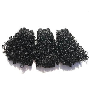 Wholesale Funmi Small Kinky Pixie Curl Double Drawn Virgin Human Hair Toupee Hair Extensions Human Hair For Women