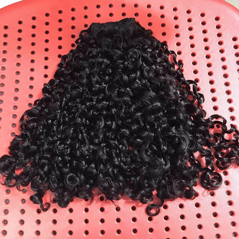 Hotbeauty High Quality Funmi Double Drawn Hair Small Pissy Unprocessed Peruvian Virgin Hair, Wholesale 100% Peruvian Human Hair