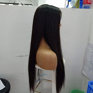 Virgin Vietnam Hair Bundles Silky Straight 22inch To 30inch Closure Wig Article Aligned Human Hair Wig With Top Closure