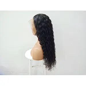 Remy Virgin Hair  Water Wave Lace Frontal Wig High Density And Wholesale