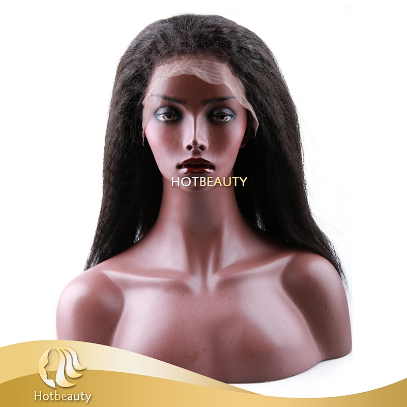 2017 New Arrival Hot Sale Brazilian Hair Ample and Silky Kinky Straight Virgin Hair Full Lace Wig