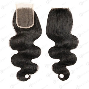 HB 4x4 Top Frontal Lace Closure Body Wave Transparent Scalp Closure Straight/ Deep Curly/ Kinky Curl