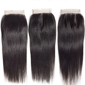 Hot Beauty Straight Silky Peruvian Hair Bundles with Closure Virgin Frontal Closure Hair Closures Human Hair