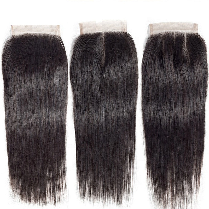 Hot Beauty Straight Silky Peruvian Hair Bundles with Closure Virgin Frontal Closure Hair Closures Human Hair