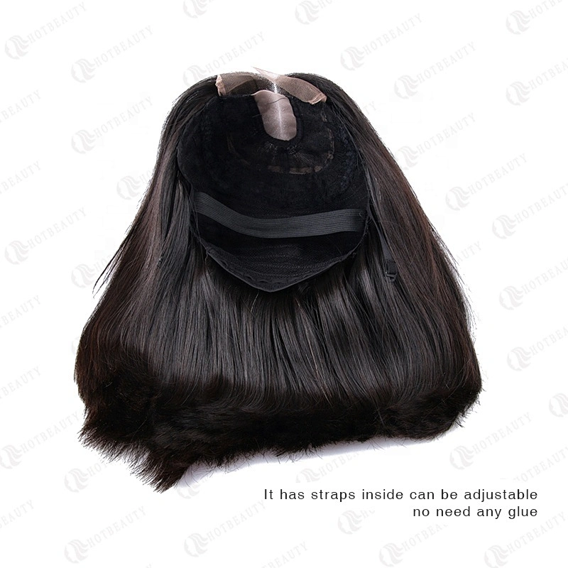 Hotbeauty Hair Wholesale Super Double Drawn Natural Color Closure Bob Wig Virgin Human Hair