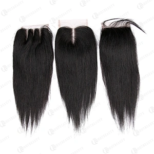 Hot Beauty Hair Wholesale Weave Bundle With Closure Swiss Lace Virgin Brazilian Cuticle Aligned Hair  For Women