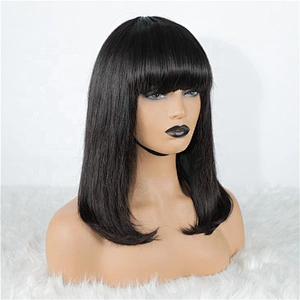 Cuticle Aligned Hair Human Hair Wigs Fringe