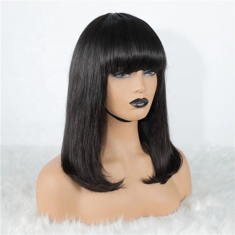 Cuticle Aligned Hair Human Hair Wigs Fringe