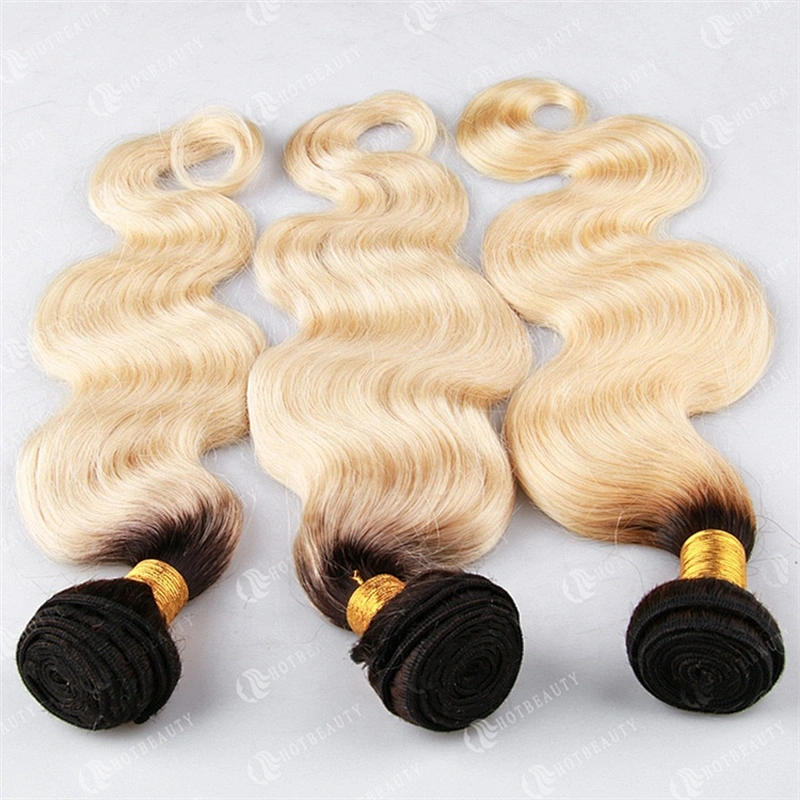 Hot Beauty Hair Wholesale Human Hair Extension Blonde Bundles Virgin Cuticle Aligned Hair For Women