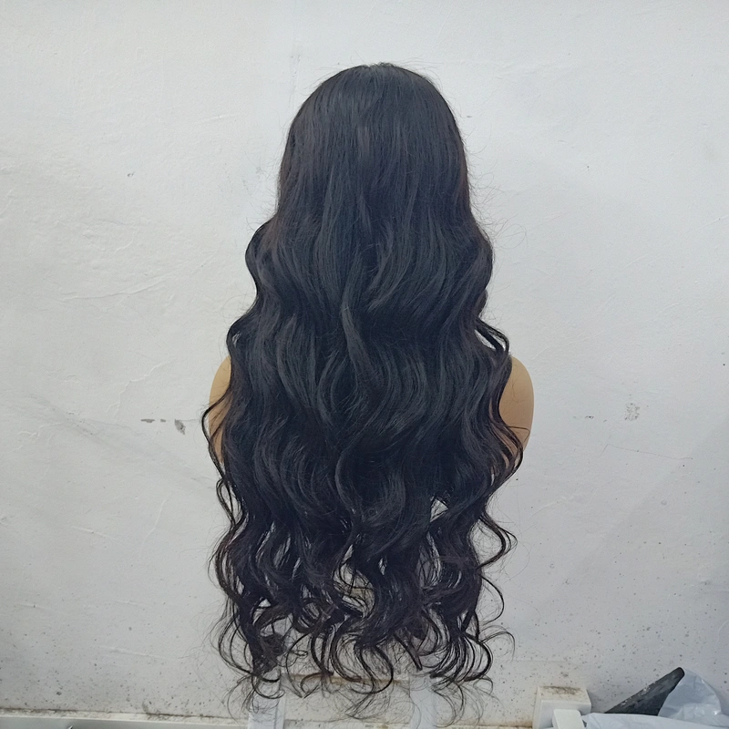 2020 Virgin Indian Hair Bundles Customized Lace Frontal Wig Body Wave 200 Density Lace Wig