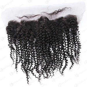 Wholesale Virgin Brazilian Hair In China Cuticle Aligned Hair Best One Donor Lace Frontal Natural Black Kinky Curl For Women