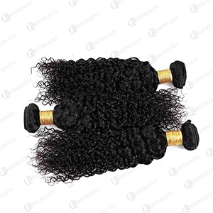 Hot Beauty Hair Wholesale Cambodian Hair Full Lace Wig Weave Bundle With Closure Jerry Curl Bundles  For Women