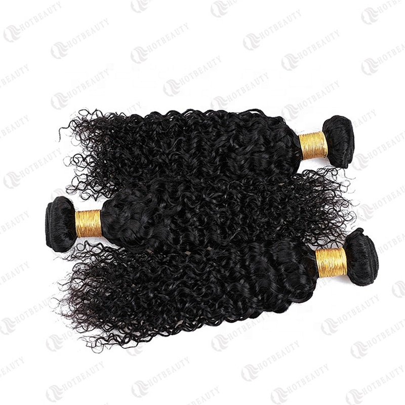 Hot Beauty Hair Wholesale Cambodian Hair Full Lace Wig Weave Bundle With Closure Jerry Curl Bundles  For Women