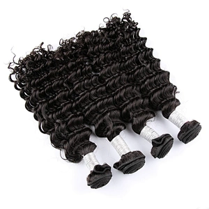 Wholesale Deep Wave Bundles With Closure virgin cuticle aligned hair