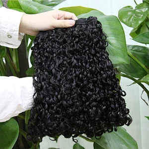 Hotbeauty High Quality Funmi Double Drawn Hair Small Pissy Unprocessed Peruvian Virgin Hair, Wholesale 100% Peruvian Human Hair