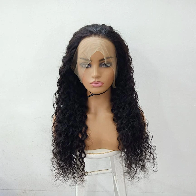 Remy Virgin Hair  Water Wave Lace Frontal Wig High Density And Wholesale