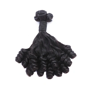Funmi Hair Rose Curl Hair Wig Durable Virgin Hunmi Hair Bundles Pixie Curl Super Double Drawn Straight Magic Curl Available