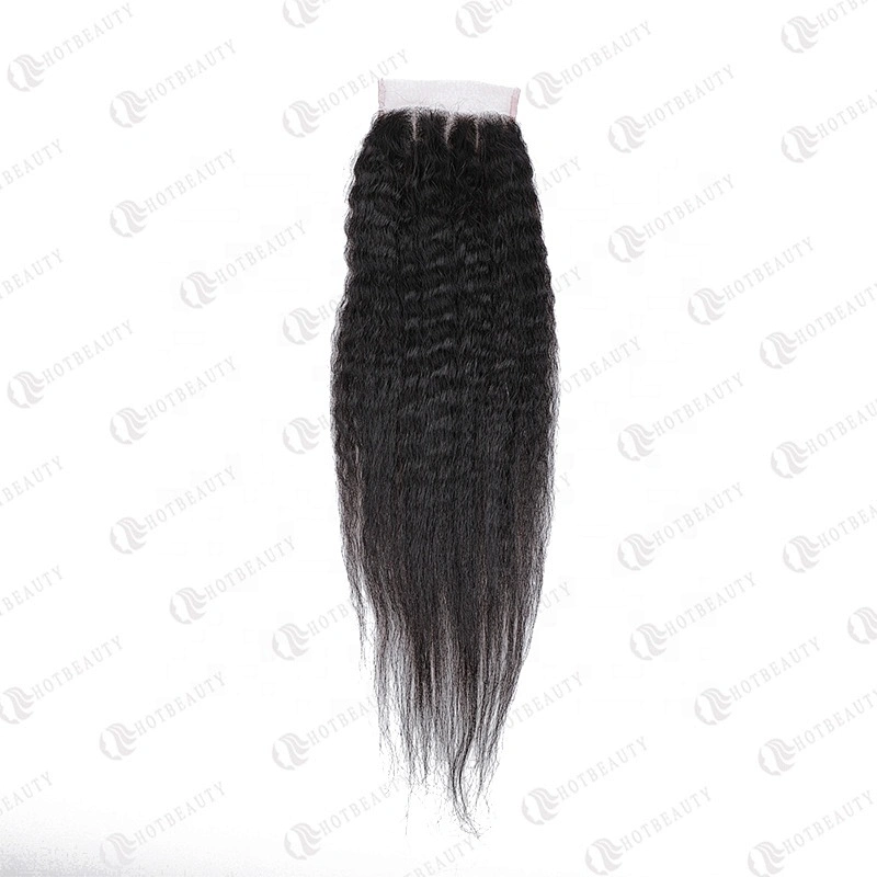 100% Virgin Remy Hair Cuticle Aligned Hair Cheaper Brazilian Hair In China Lace Closure Natural Black Kinky Straight For Women
