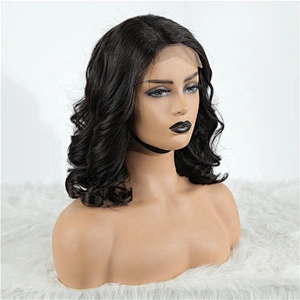Hot Beauty Hair 4x4 Closure Wig Thick And Luxury Curl 1b# Super Double Drawn Human Hair Wigs