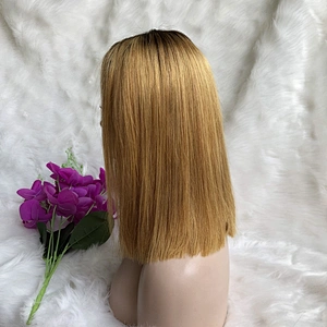 Top Ranking Mannequin Bob Wig 100% Unprocessed Human Virgin Funmi Hair Bundle Wigs In 4/27#