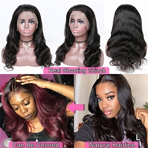 Hot Beauty Hair 13x4 Lace Pre-plucked With Baby Hair Body Wave Lace Front Wigs Human Hair Virgin Brazilian Lace Frontal Wig